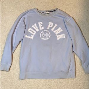 light blue crew neck